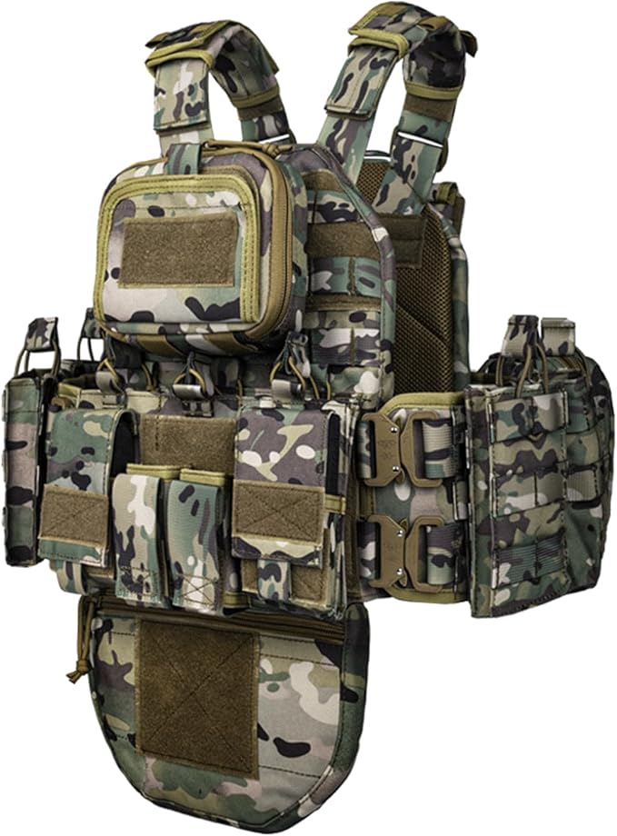 YAKEDA Tactical Outdoor Training Vest - Molle Vest With Multi-Functional Pouches For Training, Hunting & Hiking