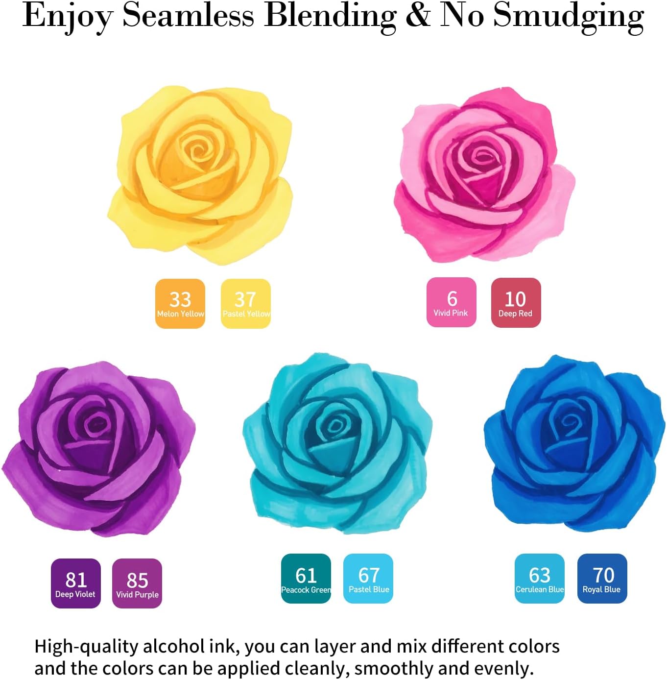 Alcohol Markers, 60 Colors Dual Tip Permanent Art Markers for Drawing,for Kids Adult Coloring, Alcohol, Based Ink Ideal for Book Painting and Card Making