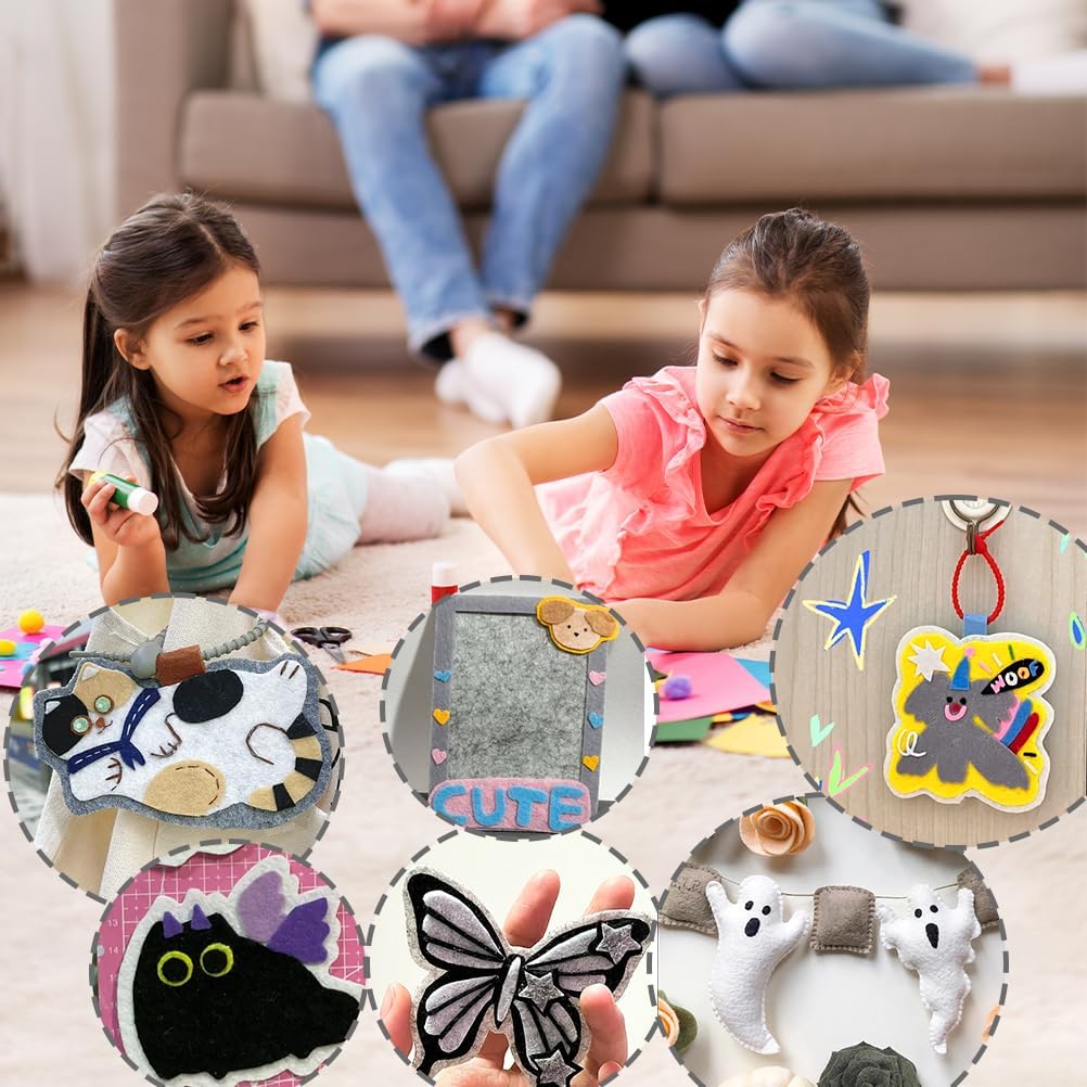 24 Pcs Felt Sheets for Crafts Felt Fabric Sheets, 8 Inch X 12 Inch Soft Brown Gray Craft Felt 1mm Thick A4 Stiff Felt Sheets for Patchwork (Brown Series)