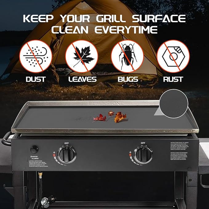 Silicone Griddle Mat Cover for Blackstone 22 Inch Griddle, Heavy Duty Food Grade Silicone, All Season Protective Cover (Gray)