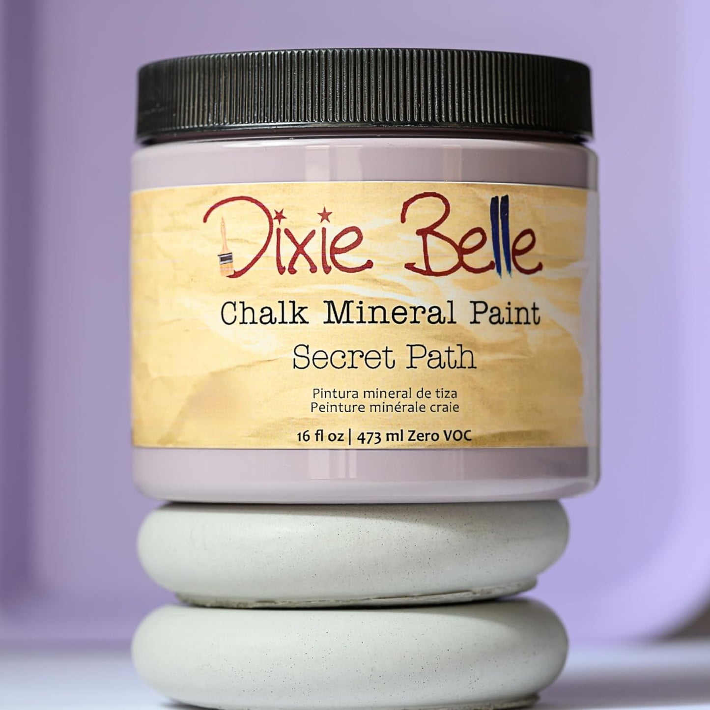 Dixie Belle Paint Company Chalk Finish Furniture Paint - Secret Path (8oz) - Matte Dusty Lilac Chic Chalk Mineral DIY Furniture Paint