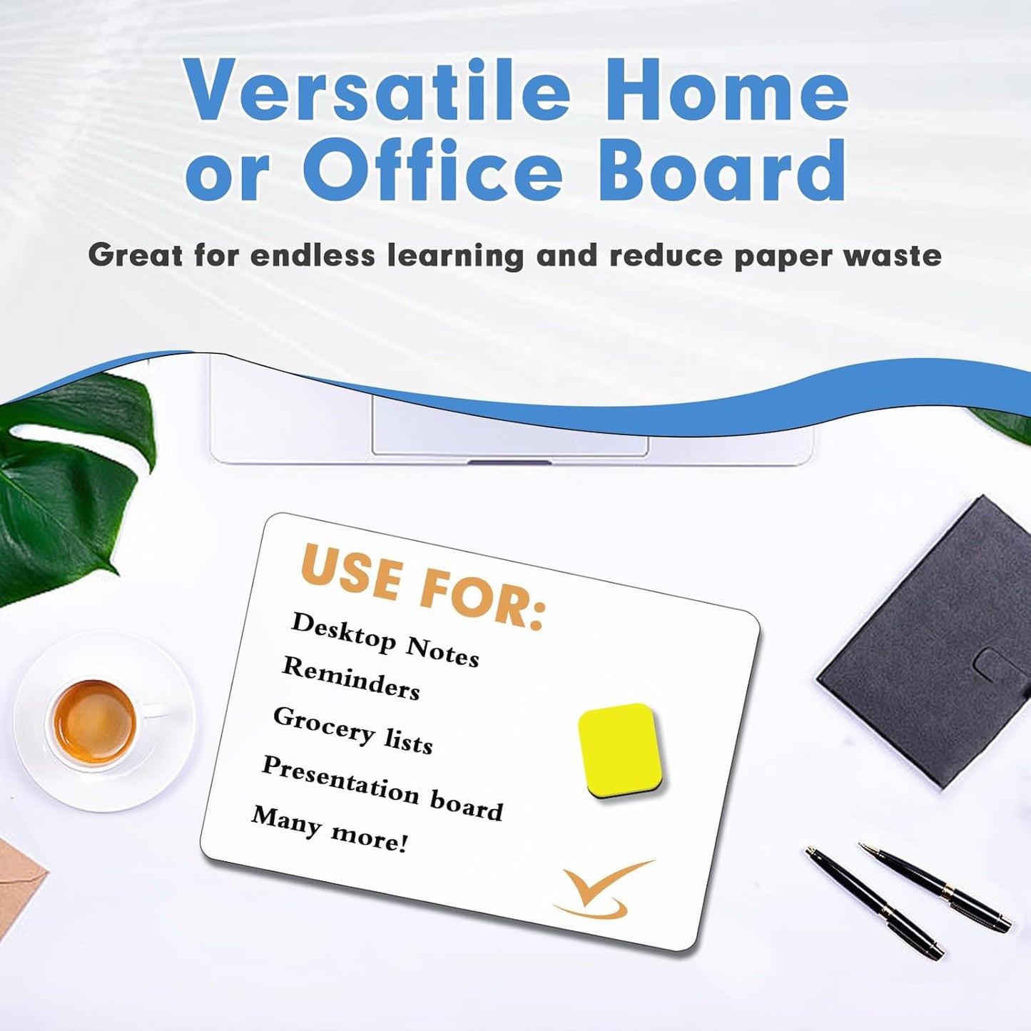 Dry Erase Lapboards, HERKKA 8 Pack Double Sided Small Dry Erase Whiteboards 9 x 12.5 Inch with 8 Erasers, Small Dry Erase Boards for Classroom Teacher Supplies, Personal White Boards for Students