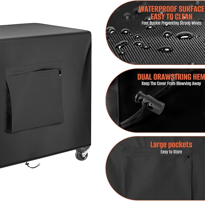 Kovshuiwe Outdoor Dining Cart Cover - Heavy Duty Waterproof Cover for Royal Gourmet Cart Flattop Worktable PC3401S & PC3401B, Compatible with 40 inch Outdoor Utility Cart-40 x 24 x 32 Inch
