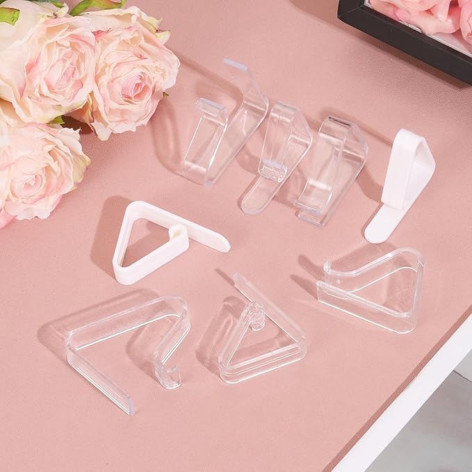 uxcell 32 Pack Plastic Tablecloth Clips, Table Cloth Cover Clamps Windproof Holder Clips 2.17" x 1.69" for Home Party Picnic Wedding Camping Dining Tables, Clear