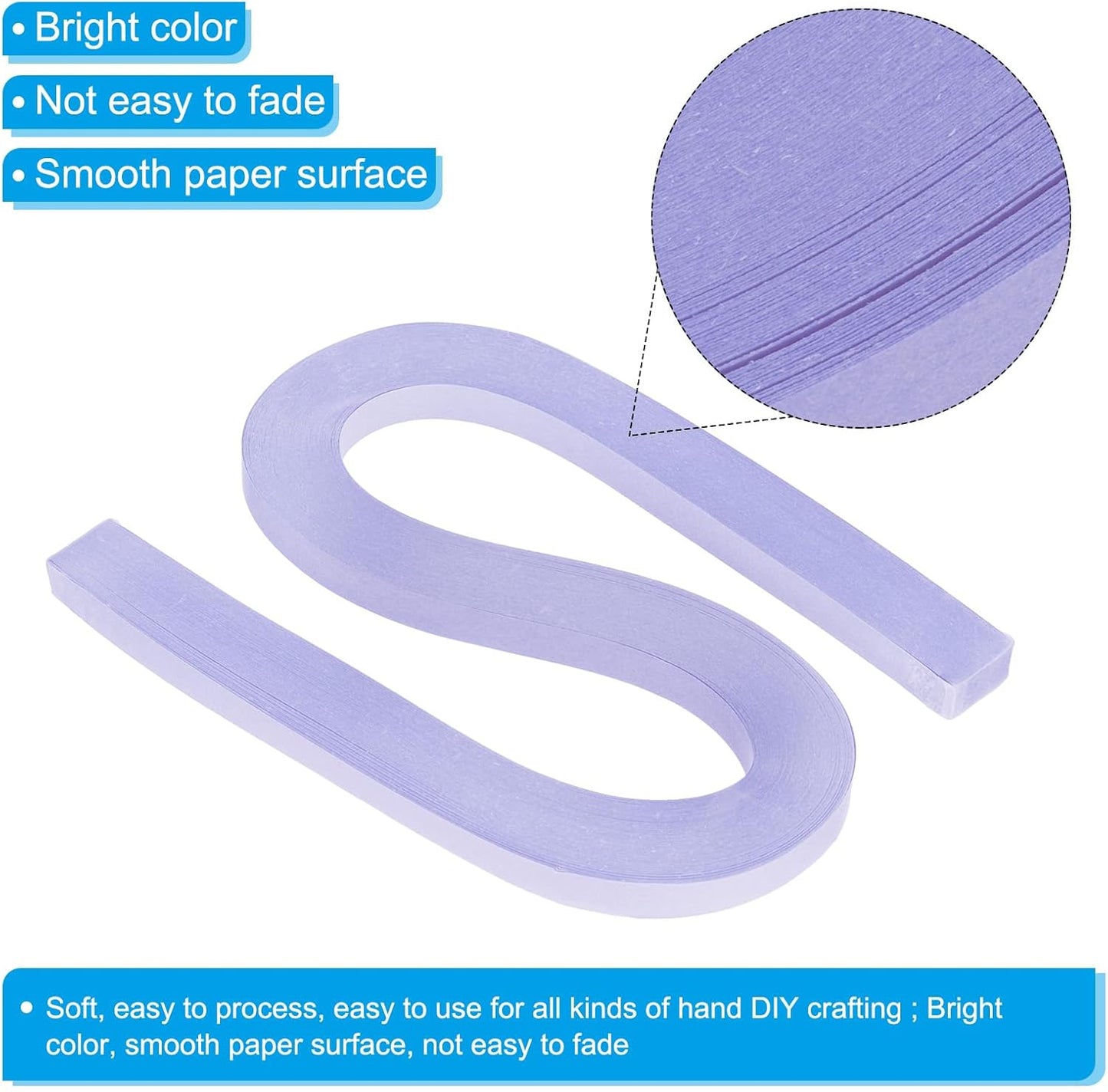PATIKIL 360pcs Quilling Paper Strips Paper Flowers Quilling Kits 3/8"(10mm) Origami Paper for Adults Beginner Art Craft, 21"(54cm) Lilac