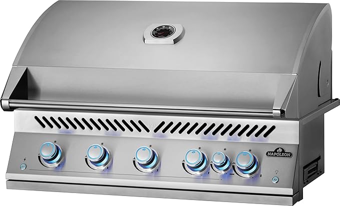 Napoleon Built-In 700 Series 38-inch Natural Gas Grill Head with Infrared Rear Burner - BIG38RBNSS-1-5 Main Burners, Infrared Rear Burner, Stainless Steel, Included Rotisserie Kit