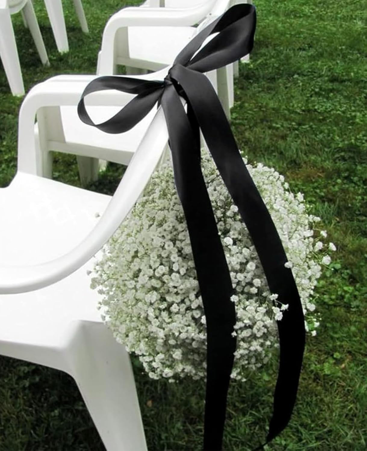 1-1/2" x 100 Yards Black Polyester Satin Ribbon Single Faced Fabric Ribbons for Eternal Roses, Flower Bouquets, Gift Wrapping, Crafts, Bridal Shower, Wedding Decor