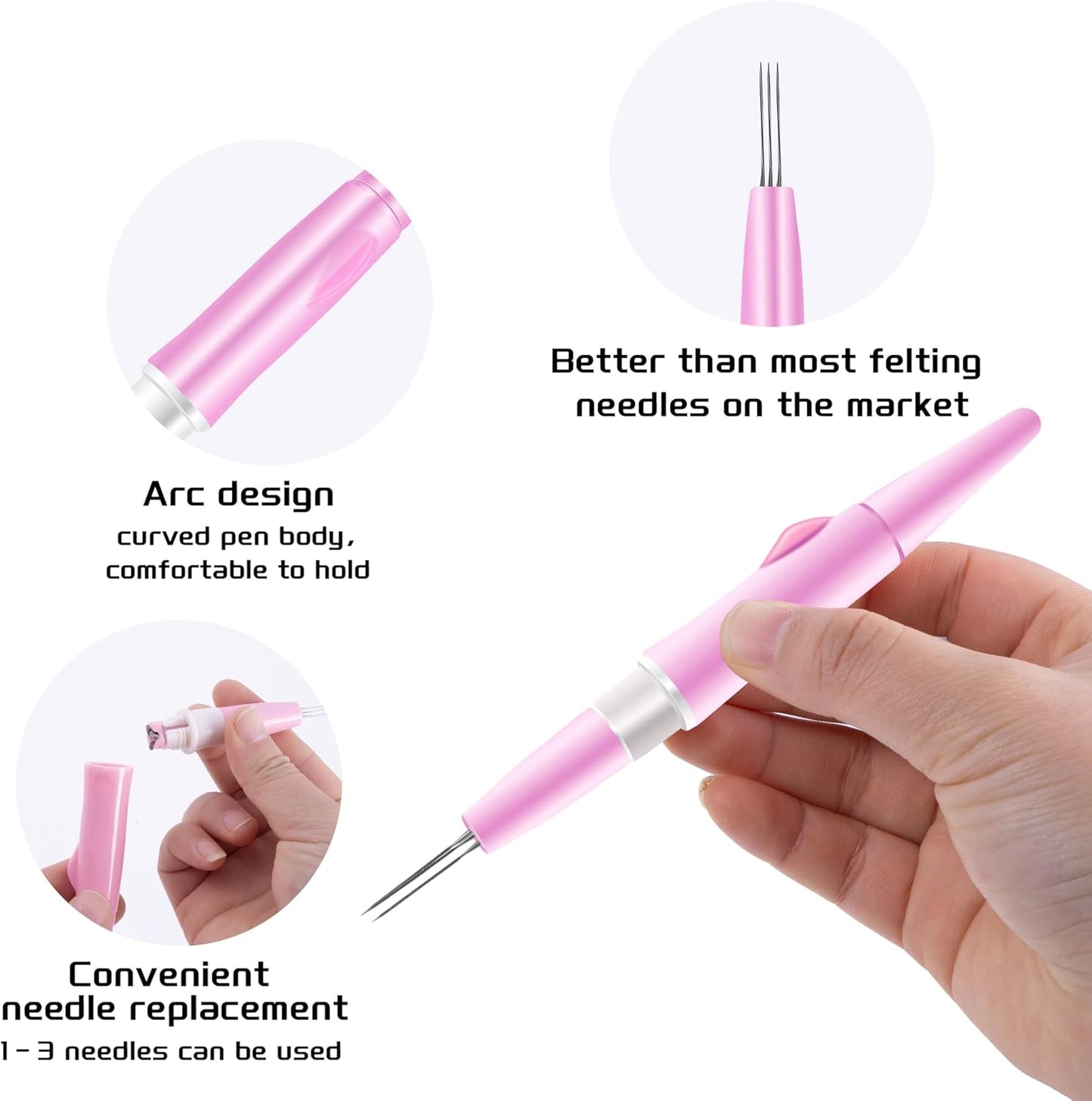 NFAMRZCAR Needle Felting Mat,6x6x1.5 Inch Thick and Firm Felting Pad Natural Wool Felting Pad with Needle Felting Mat,Instruction