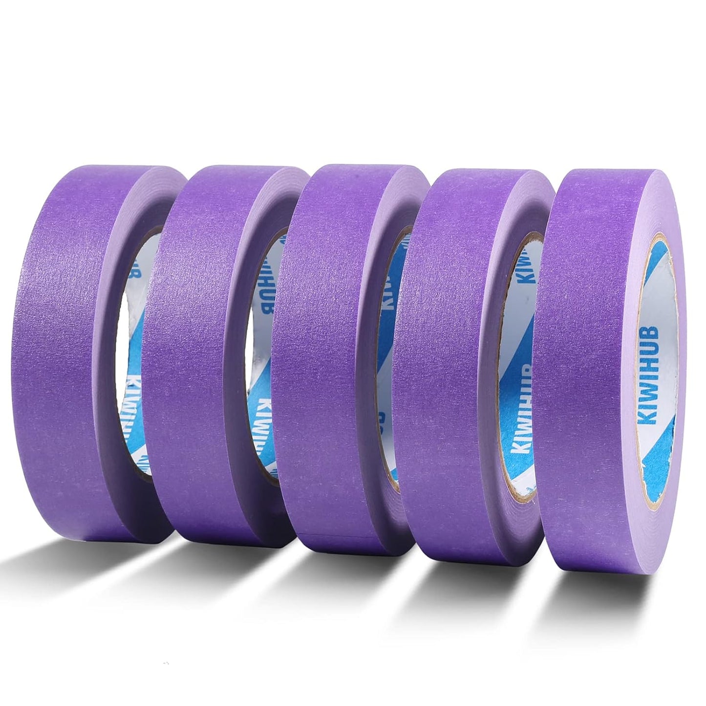Purple Painters Tape,1" x 60 Yards x 5 Rolls (300 Yards Total) - 14 Day Easy Removal Decorative Masking Tape for Painting,Labeling,DIY Crafting,Decoration and School Projects