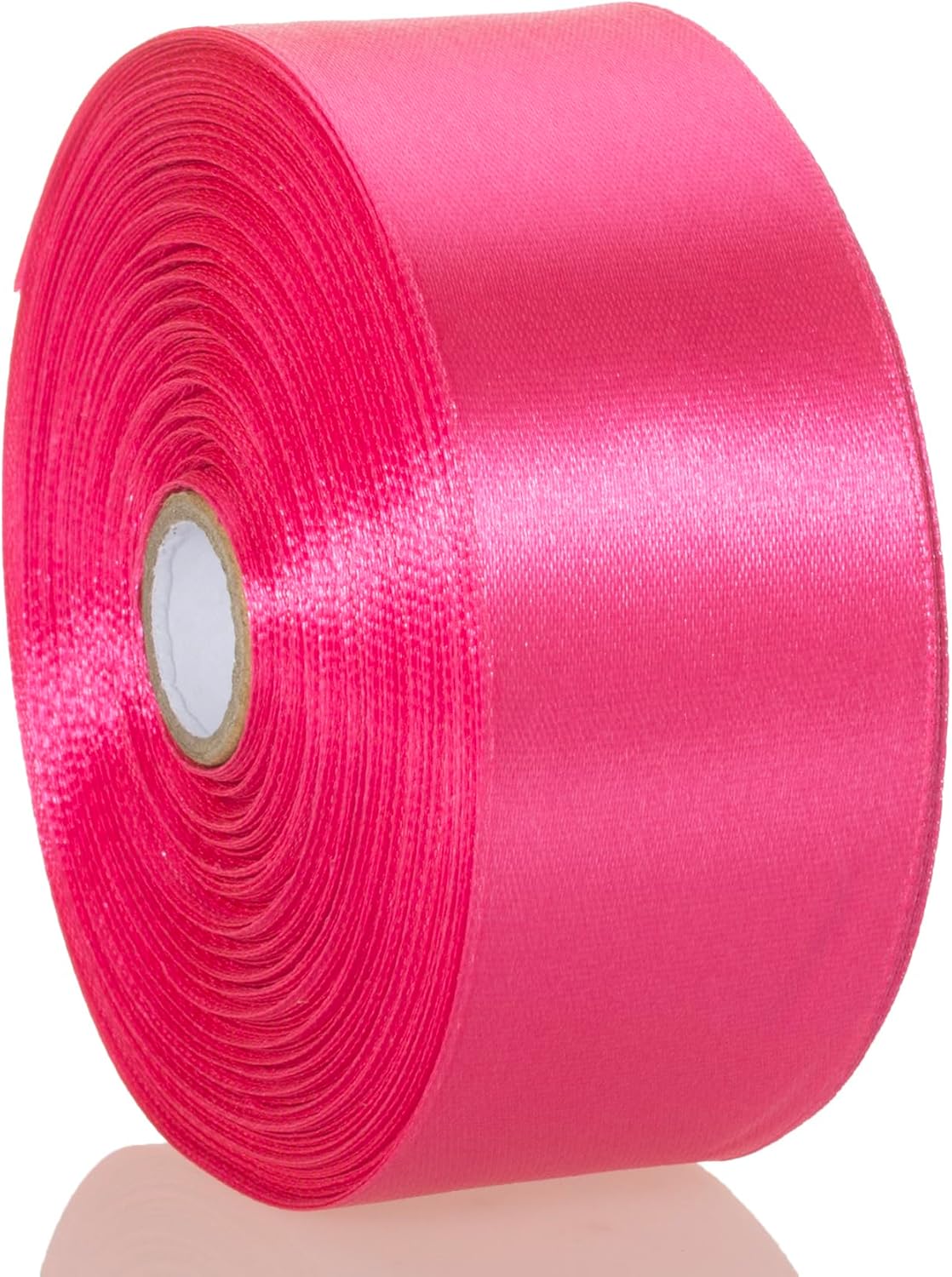 1 1/2 Inch Rose Red Solid Satin Ribbon, 50 Yards Craft Fabric Ribbon for Gift Wrapping Floral Bouquets Wedding Party Decoration