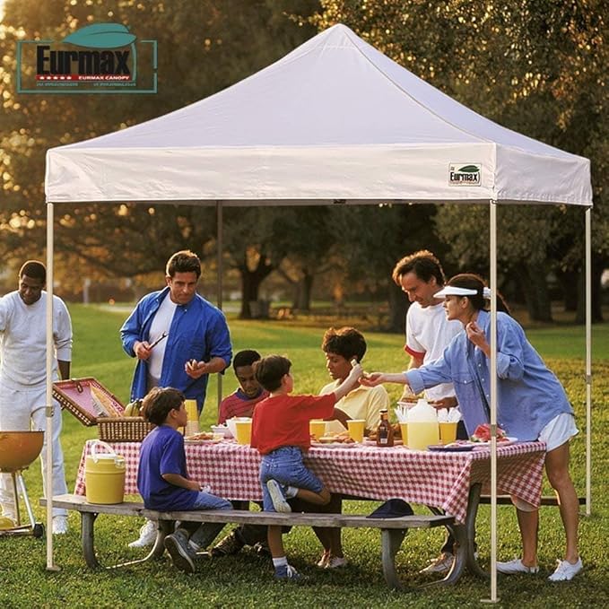 Eurmax USA New 10x10 Pop Up Canopy Replacement Canopy Tent Top Cover, Instant Canopy Top Cover ONLY, Choose 30 Colors,Bonus 4PC Pack Weight Bag (Pink)