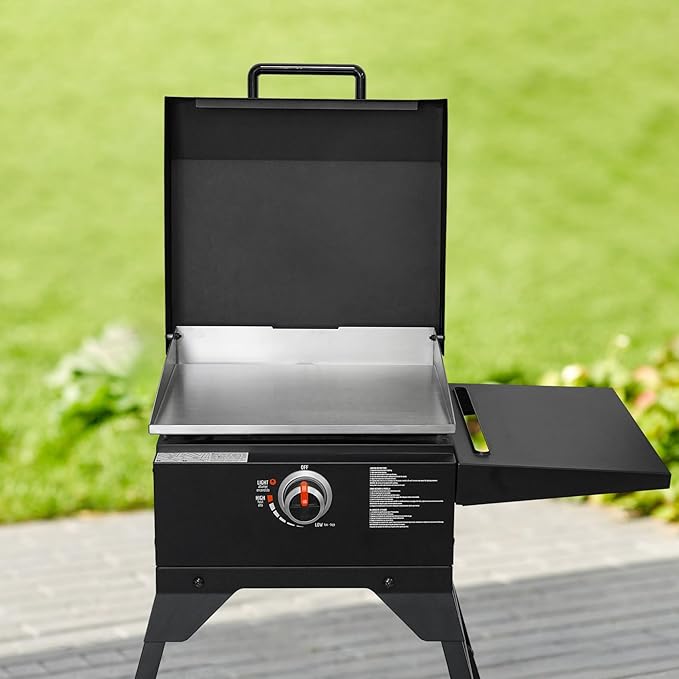 Stanbroil Stainless Steel Flat Top Griddle for Blackstone 17 Inch Tabletop Grill Station, Griddle Replacement Top with Rear Grease System