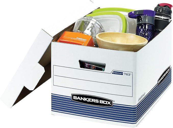 Bankers Box 20-Pack Medium Duty File Storage Boxes with Lids, FastFold Assembly, Letter/Legal, STOR/FILE, (0076315)