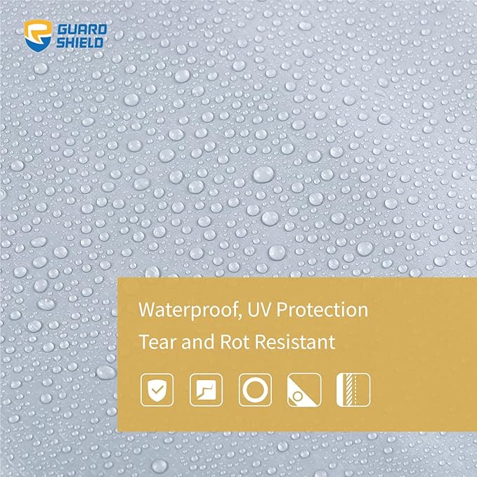 GUARD SHIELD Silver Tarp Waterproof 20x20 Feet Medium Duty All Purpose Poly Tarps Cover 7mil