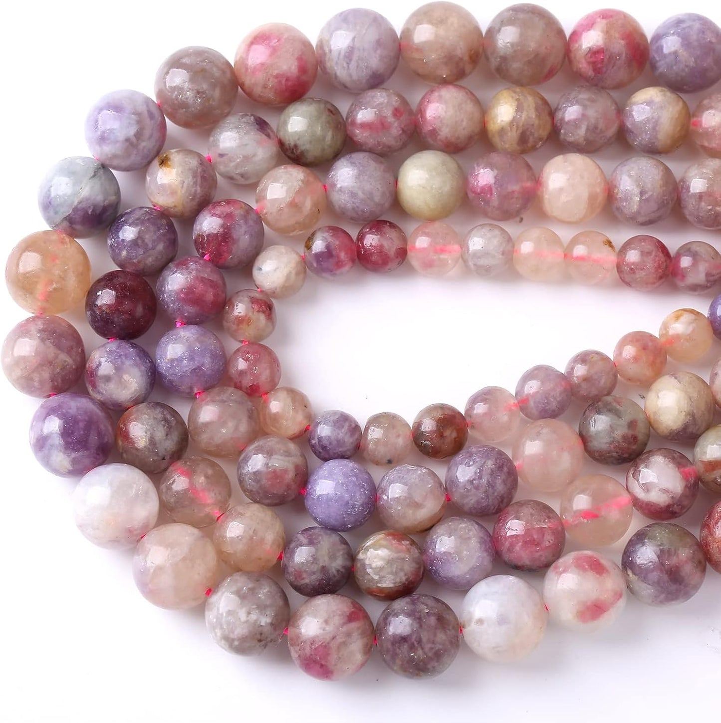60pcs 6mm 5A Natural Pink Tourmaline Stone Beads Round Loose Spacer Healing Energy Beads for Jewelry Making DIY Bracelets Necklaces 15" (6mm, Pink Tourmaline)