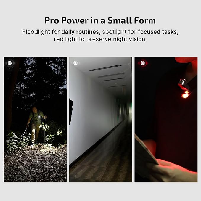 OLIGHT Oclip Pro EDC Flashlight Clip-on Light, Rechargeable 500 Lumens with Three Lighting Solutions Type-C Charging, Magnetic Flash Lights for Outdoor or Indoor Use(Stars & Stripes Edition)