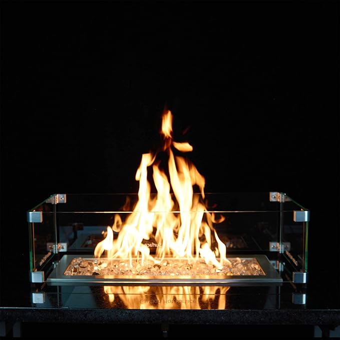 Celestial 23.5" x 11.5" x 6" Wind Guard, fits Celestial 18”x6” Fire Pit Burner Pans