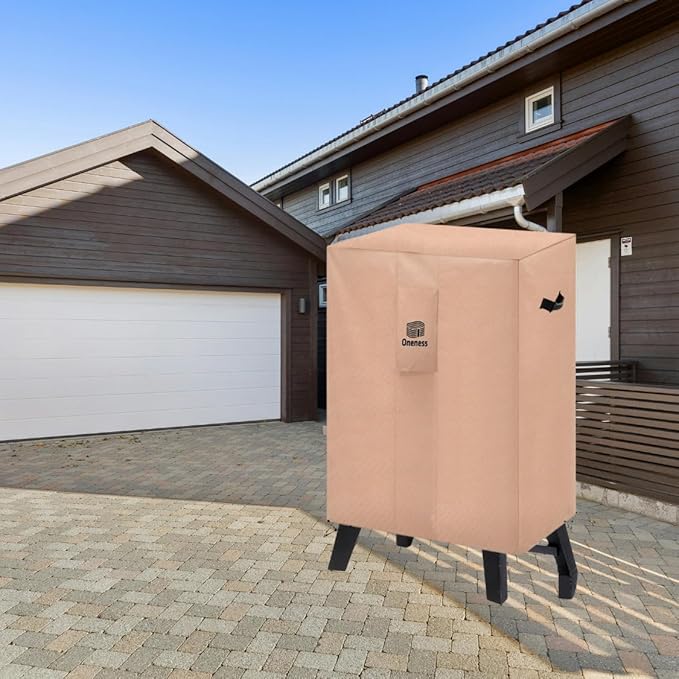 Oneness Heavy-Duty Waterproof Smoker Cover for 28Wx23Dx42H Inch Grills - Fits Masterbuilt ThermoTemp XL Propane Smoker, Weatherproof Outdoor Grill Protector