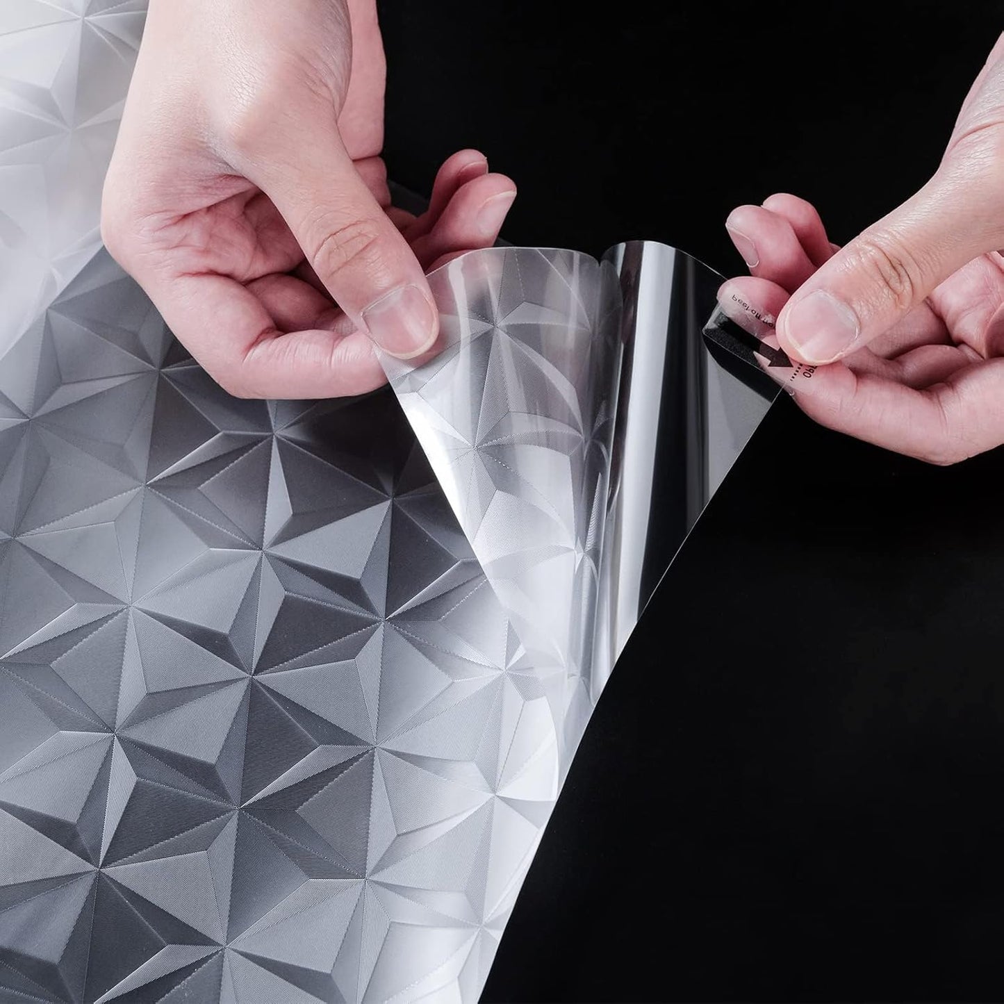 Niviy 3D No Glue Static Cling Window Films Privacy Cut Glass Window Sticker for Bathroom Office Kitchen Window Decor 23.6"x 118", Frosted