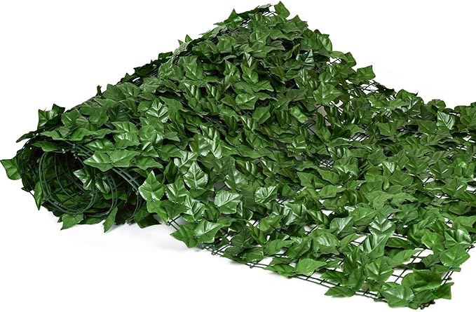 DearHouse Artificial Ivy Privacy Fence Wall Screen, 59x236.2inch Artificial Hedges Fence and Faux Ivy Vine Leaf Decoration for Outdoor Garden Decor
