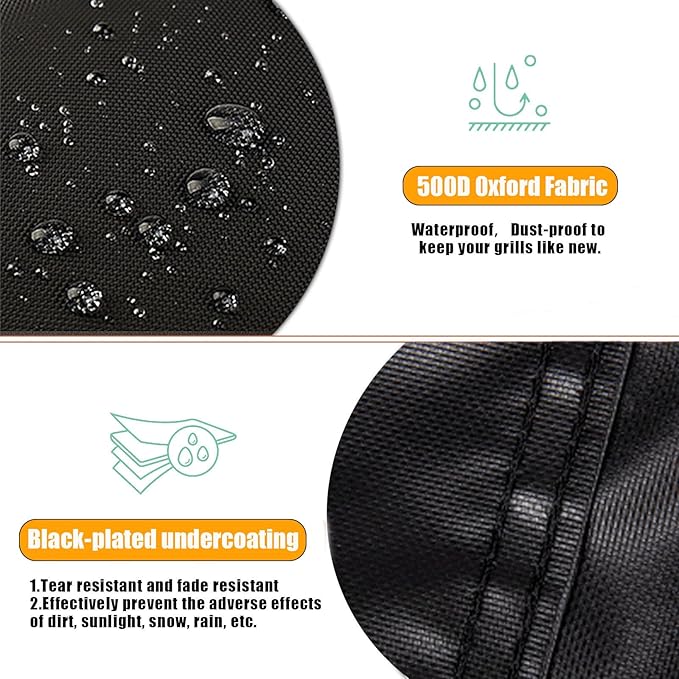 Smoker Cover Fit for Maison BACKYARDS Large Vertical Electric Smoker Grill, Waterproof Outdoor Grill Smoker Covers with UV Protection & Windproof Straps -19" D x 23" W x 45" H