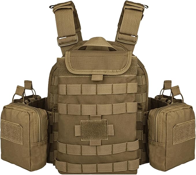 YAKEDA Tactical Outdoor Training Vest - Molle Vest With Multi-Functional Pouches For Training, Hunting & Hiking