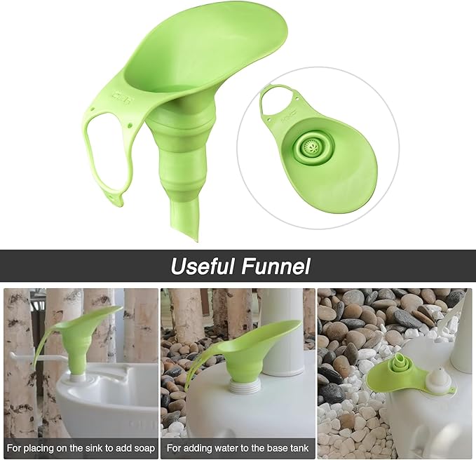 Yescom 17L Portable Sink Hand Wash Station with Pump & 24L Water Tank, Hand Washing Station for RV Travel Outdoor Camping Food Booth