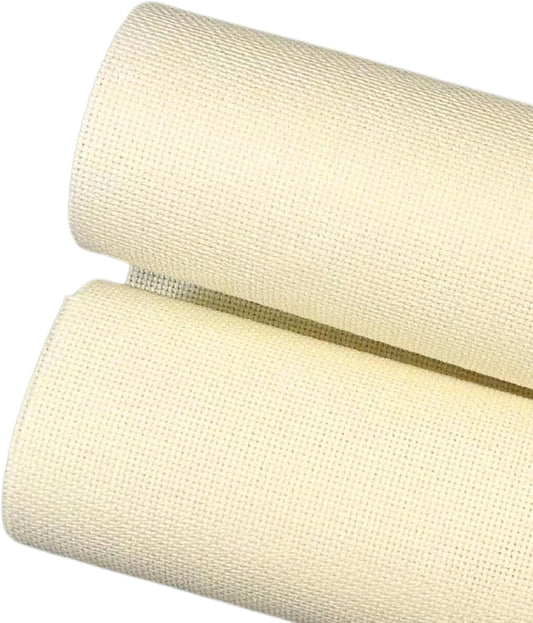 2 Sheets of Ivory 14 Count Aida Cloth – 18 x 18 Inch Pre-Cut Fabric Squares – Cross Stitch Fabric – 100% Cotton – Ideal for Needlework & Embroidery – The Knotty Unicorn