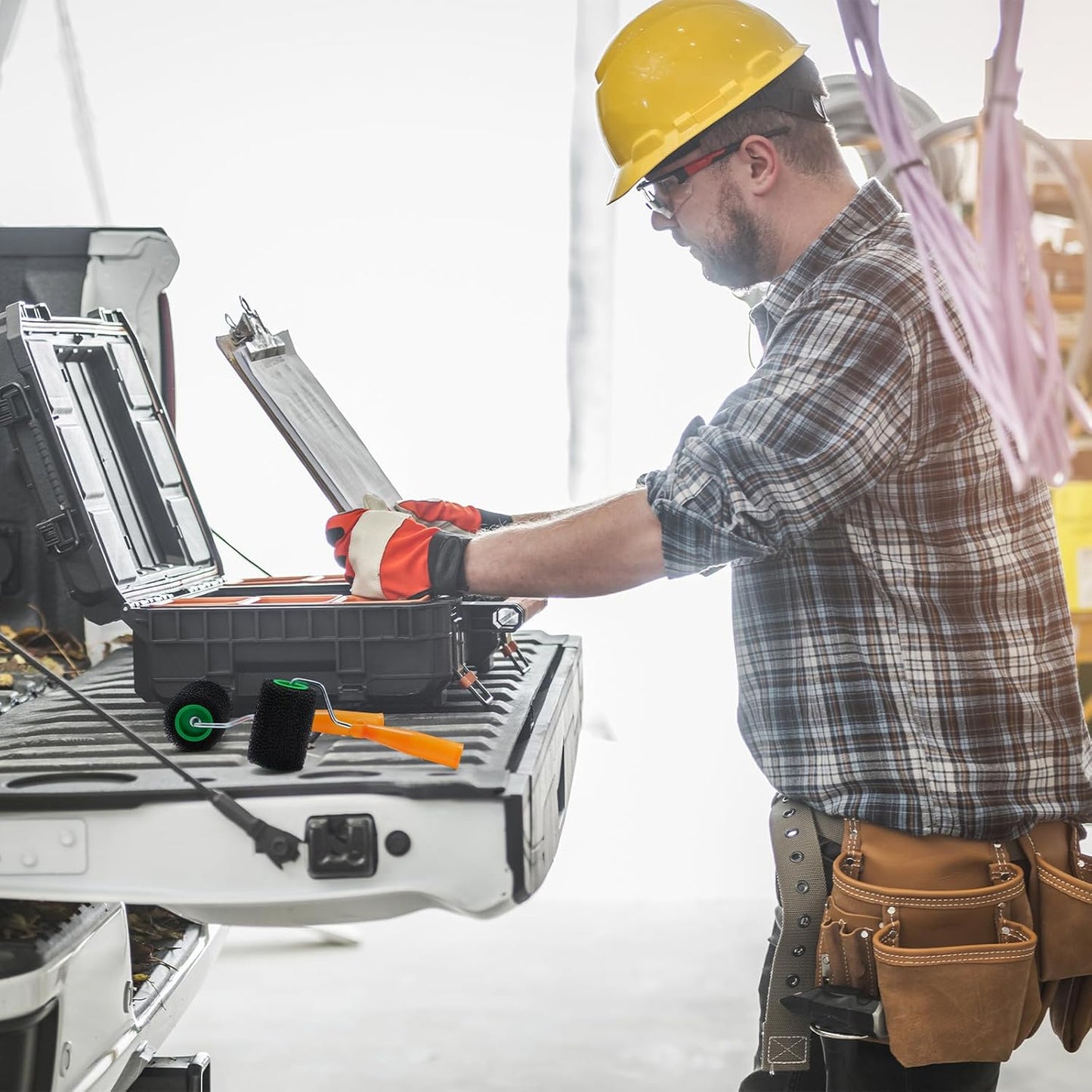 6 Pcs 4 Inch Paint Roller with Foam Covers Mini Textured Paint Roller for Bed Liner Truck Coating Create Texture Effect