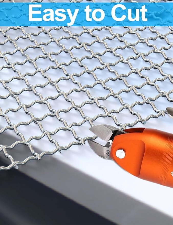 3Pack 5Mesh 10'' x 14'' Wire Mesh Screen, 304 Stainless Steel Anti-Rusted Mesh Screen, Sturdy Wire Diamaeter 0.7mm, Easy to Cut, Woven Sturdy Metal Mesh Sheets for Air Vent, DIY Project, Drainage