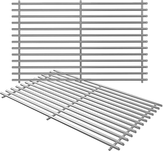 17.5" Grill Grates for Weber Spirit E210 E220 & Spirit II E210 E220 Series Grills with Front Control Knobs;304 Stainless Steel Grates;Weber Grill Grates 7637;Weber Grill Grids (2 Pcs)