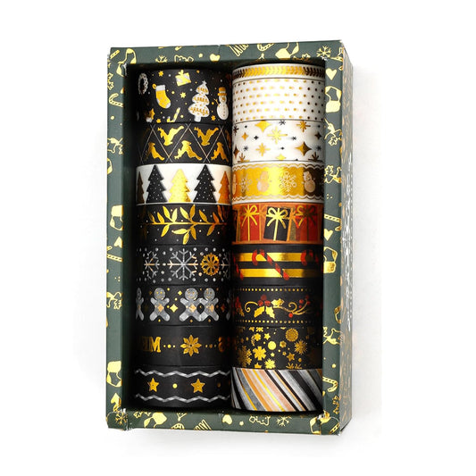 17 Rolls Christmas Washi Tape Set Holiday Washi Tape for Journaling Decorative Tapes Christmas Packing Tape Designs Journaling Kit for Women Gifts for Daughter Granddaughter Stocking Stuffer for Women
