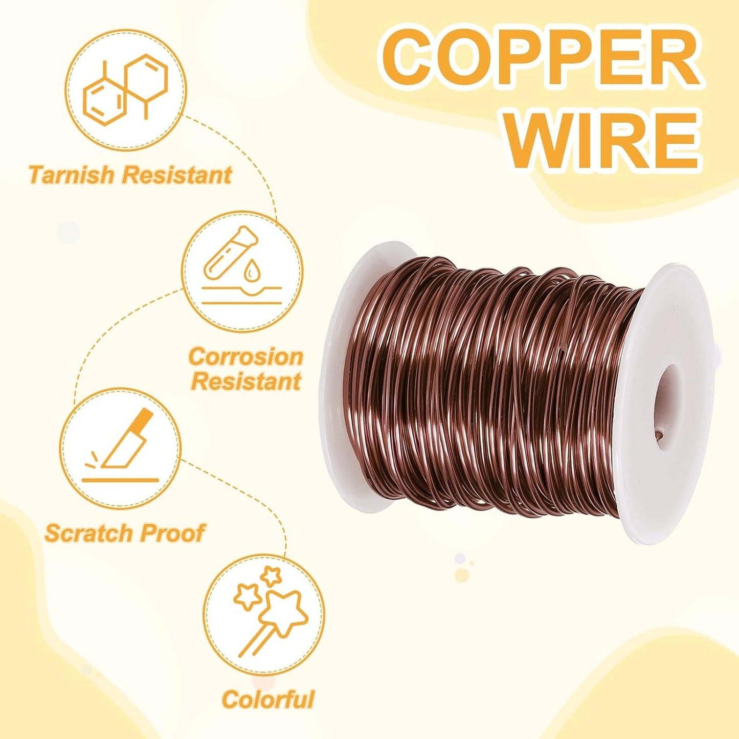 uxcell 12 Gauge / 2mm Anodized Aluminum Wire for Jewelry Craft Making, 102 Feet Bendable Flexible Wire for DIY Home Decor Gardening Sculpture, Bronze