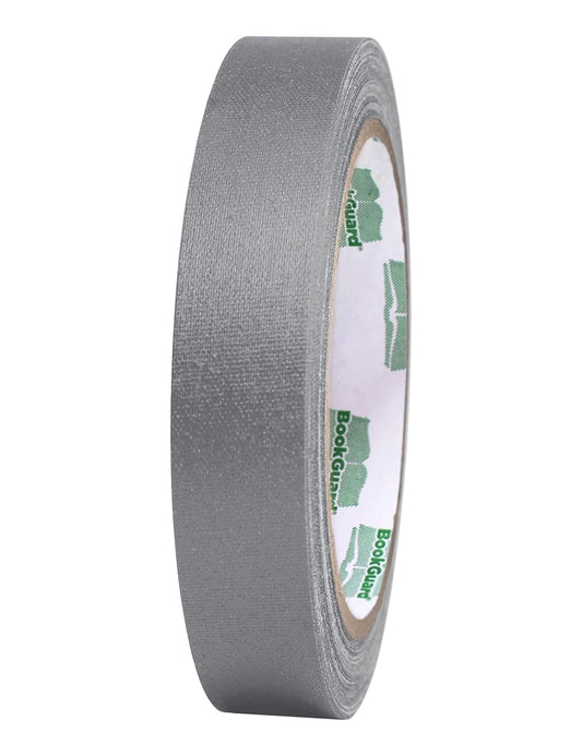 BookGuard 0.75 inch Premium Bookbinding Repair Cloth Tape, 15 Yard Roll, Gray