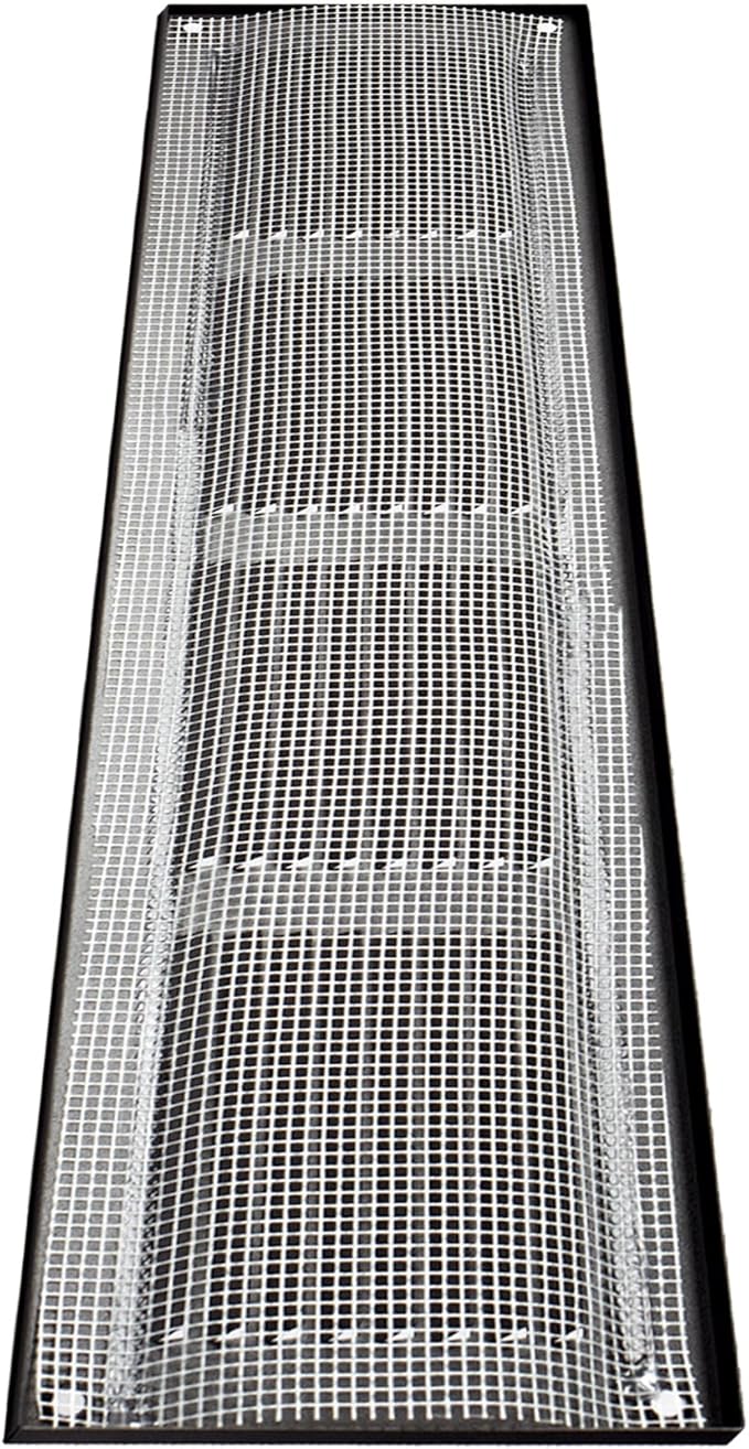 Repa Market Air Vent Cover 16x4 Inch (Outer Dimensions) Anthracite Galvanized Steel Louvered Grill Cover with Mesh Screen/Wall or Ceiling Vent/HVAC Register for Indoor and Outdoor Ventilation