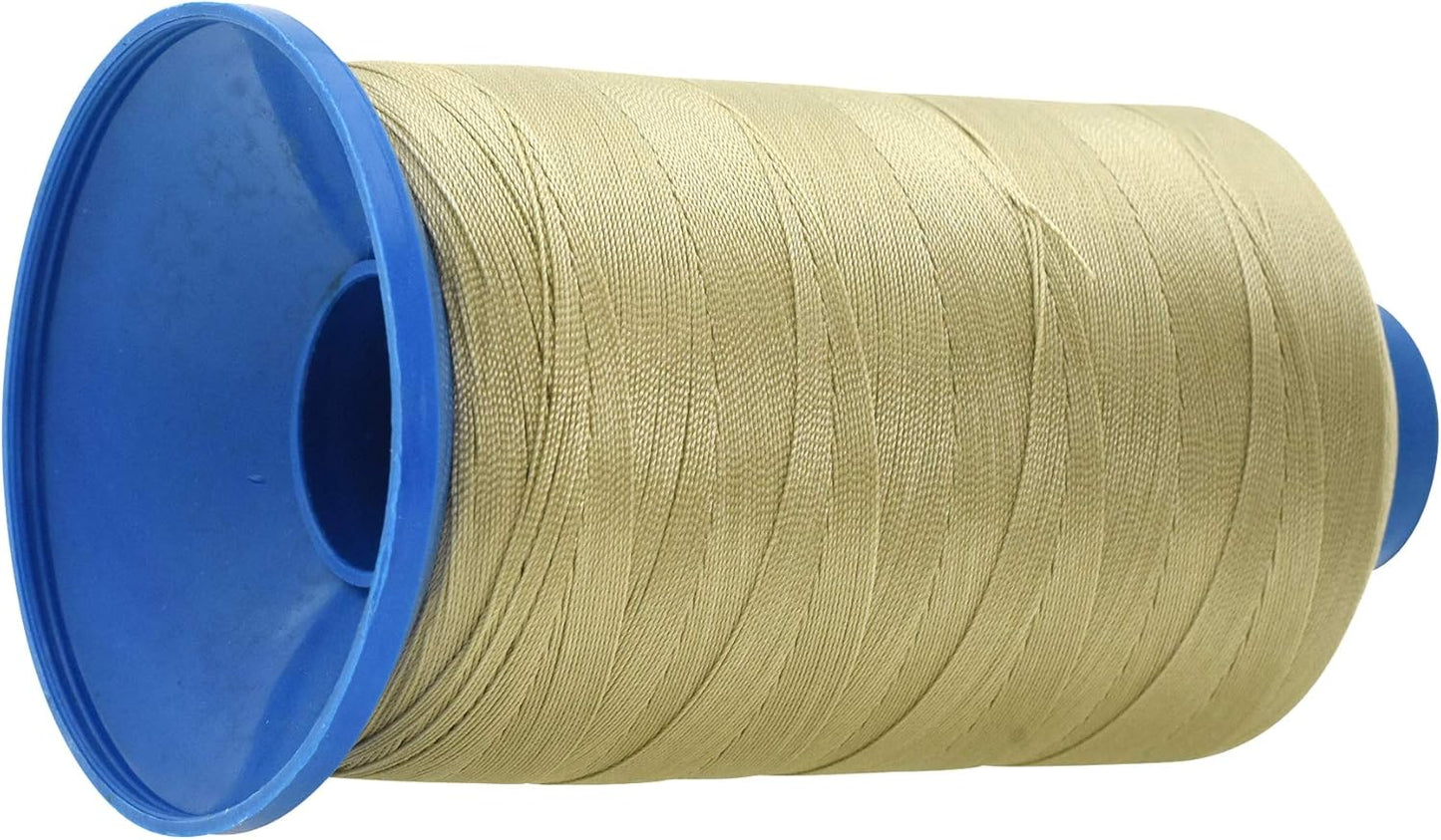 Mandala Crafts Bonded Nylon Thread Beige Heavy Duty Sewing Threads - 1100 YDs Size 92 280D T90 Tex 90 Thread for Leather Jeans Weaving Outdoor Marine Upholstery Threads