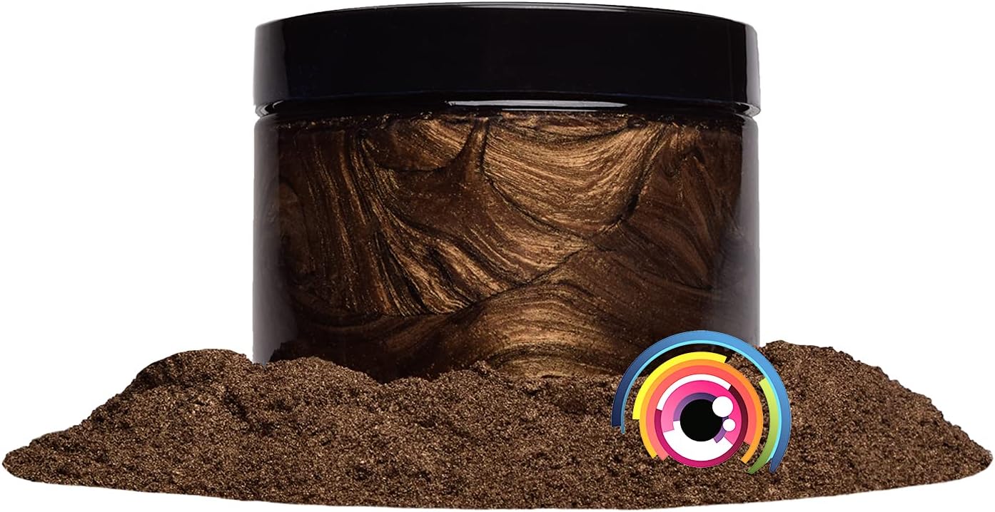 Eye Candy Pigments Premium Brown Mica Powder - Bushido Brown (25gr) - for Epoxy, Resin, Soap, Paint, Woodworking, Acrylic Pouring, Bath Bombs, Fishing Lures - DIY Arts and Crafts Additive