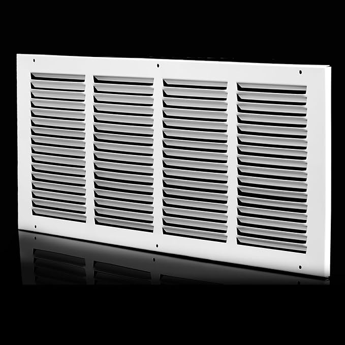 Air Return Vent Cover 20x8 (Duct Opening Size), Cold Air Return Vent Cover, Flat Return Air Grilles, AC Vent Cover, Outer Dimensions:21.75"W x 9.75"H (20"Wx8"H, Duct Opening)
