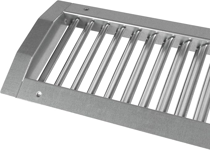Repa Market 21" x 5" Inch Air Grille for Round Spiral Ducts - Adjustable Single Louvre Blade - Galvanized Ventilation Cover - Side Fit Round Surface Canal Ducting from 9.84" to 35.43" Inches