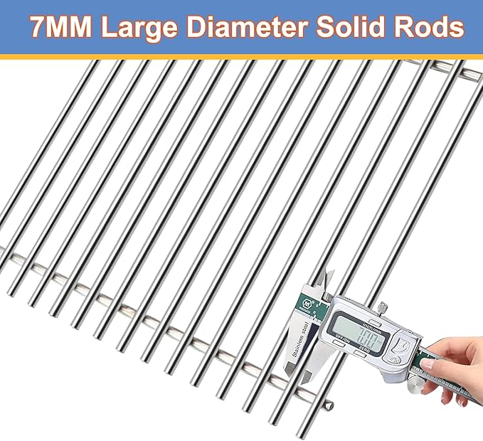Stainless Steel Grill Replacement Parts for Weber Genesis 300 Series E310 E320 E330 S310 S320 S330, 19 1/2" 7528 7524 Grill Grates, 62752 Burners, 65505 Heat Deflectors and 7620 7621 Flavorizer Bars