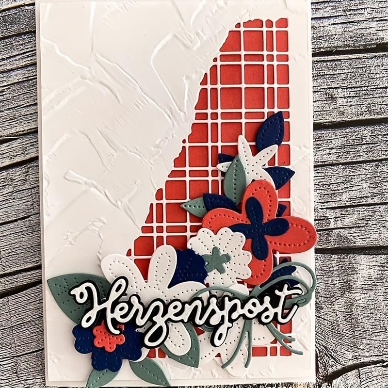 Lapoo 3D Backgrounds Frame Metal Cutting Die for Scrapbooking, New Cutting Dies DIY Album Card Making Decor Paper Craft Metal Die Cuts Party Wedding Decorations (Skew Border 5.1 x 3.8 in)