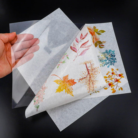 Printable Washi Sticker Paper for Inkjet & Laser Printers, 8.5x11 Inch Full Sheet, 25 Sheets, Semi Transparent, Printable Washi Sticker for Scrapbooking, Bullet Diaries, Junk Journaling, Washi Tapes