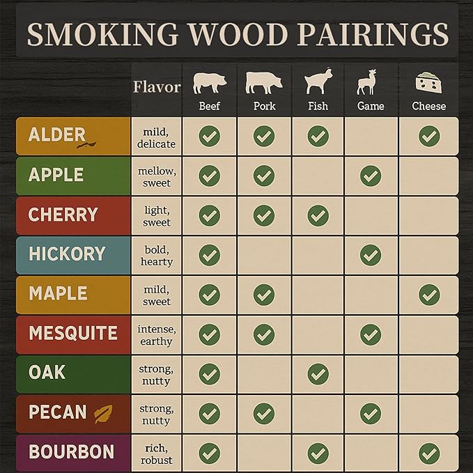 Smoking Wood Chips Variety Pack, 3 Flavors (Oak, Hickory, Apple), 2 lbs × 3 — All-Natural BBQ Smoking Chips for Smoker Box, Electric Smokers, Pellet & Charcoal Grills