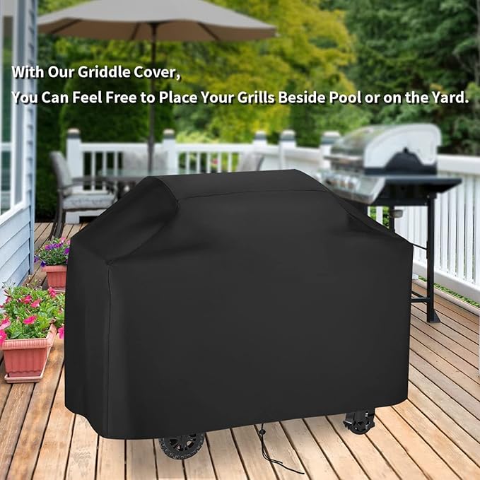 Heavy Duty Griddle Cover for Pit Boss 4-Burner Ultimate Griddle, Waterproof Black - 63" L×31" W×35" H