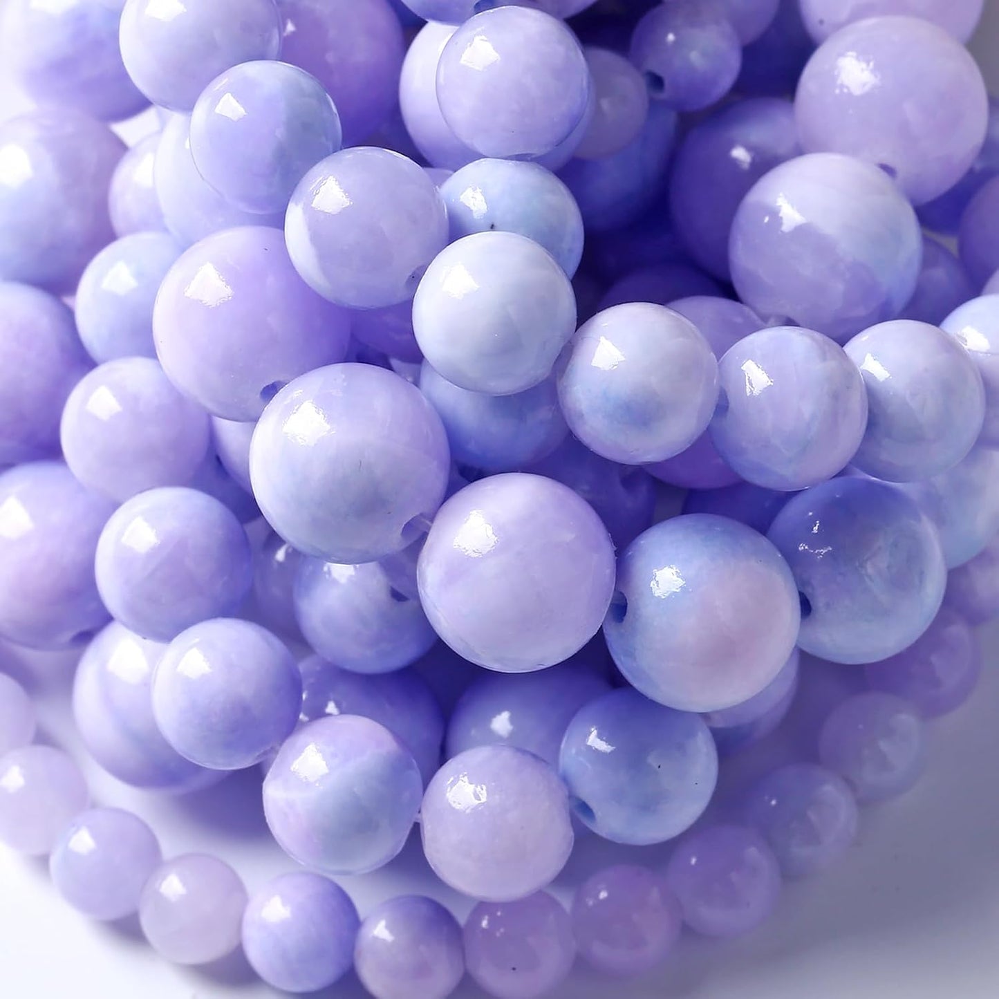 Galaxy Starry Purple Persian Jade Stone Beads Gem Round Loose Beads for Jewelry Making DIY Bracelet 120pcs 6mm 2 Strands 32"