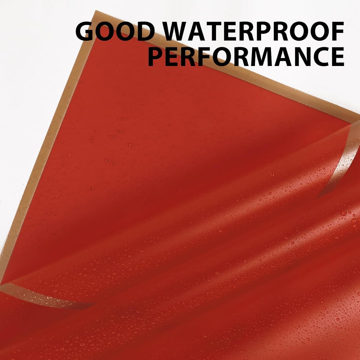 FUHITIM 20 Sheets Flower Wrapping Paper - Waterproof Floral Bouquet Packaging Paper for DIY Crafts，Florist Supplies Packaging Paper for Wedding Birthday Gift (Red)