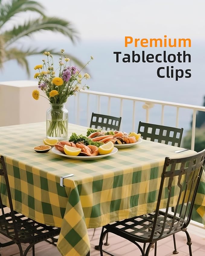 36 Pack Tablecloth Clips - Heavy Duty Picnic Table Clips, Stainless Steel Table Cloth Cover Clamps, Table Cloth Holders Ideal for Restaurant Party