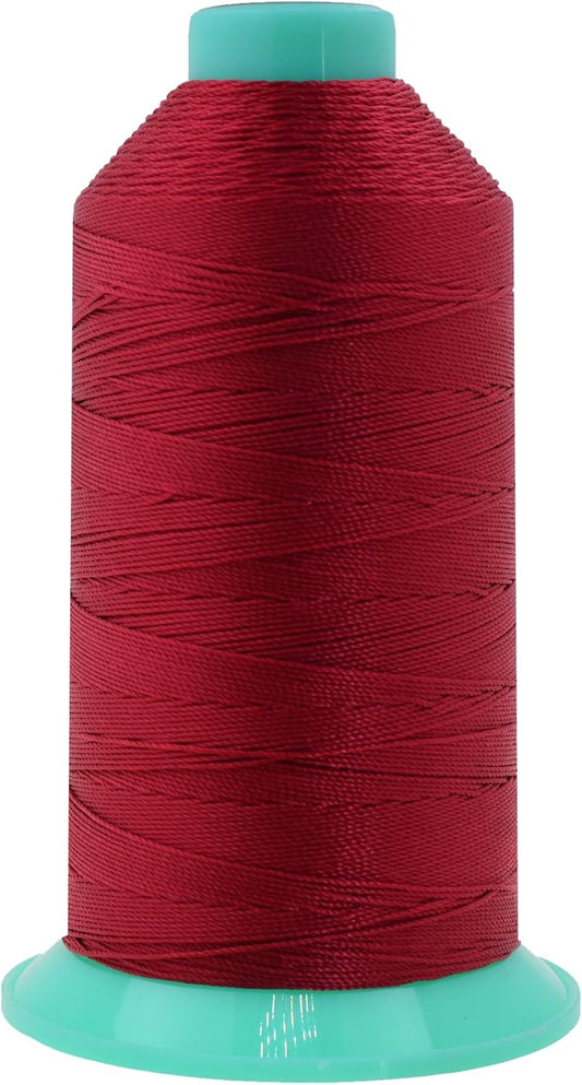 Mandala Crafts Bonded Nylon Thread Maroon Heavy Duty Sewing Threads - 800 YDs Size 207 630D T210 Tex 210 Thread for Leather Jeans Weaving Outdoor Marine Upholstery Threads