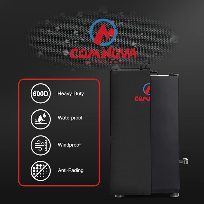 Comnova Electric Smoker Cover 30 Inch - 600D Smoker Covers for Masterbuilt Smokers Heavy Duty Waterproof, Outdoor Vertical Smoker Cover for Masterbuilt, Cuisinart, Dyna-glo, 18" W x 17" D x 33" H