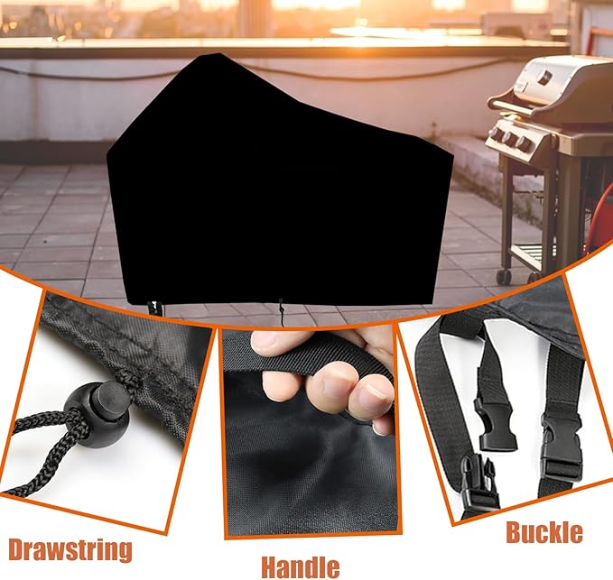Kamado Ceramic BBQ Grill Cover for Big Green Egg, Heavy Duty Waterproof Grill Station Table Cover, Outdoor Grill Cart Cover-60 L x 30" W x 50" H